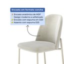 Ver imagem 6 de Conjunto de 2 Banquetas Altas de Aço Estofadas Lucille Champanhe com Soft Palha