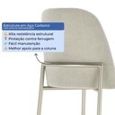 Ver mais imagens de Conjunto de 2 Banquetas Altas de Aço Estofadas Lucille Champanhe com Soft Palha