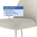 Ver imagem 7 de Conjunto de 2 Banquetas Altas de Aço Estofadas Lucille Champanhe com Soft Palha