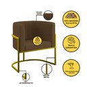 Ver imagem 7 de Kit 2 Poltronas + Sofá 2 Lugares Base de Metal Gold Balaqui