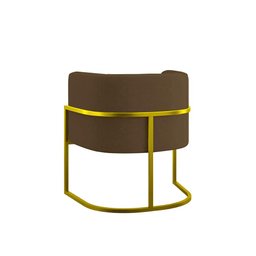 Kit 2 Poltronas + Sofá 2 Lugares Base de Metal Gold Balaqui - 10