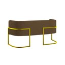 Ver imagem 6 de Kit 2 Poltronas + Sofá 2 Lugares Base de Metal Gold Balaqui