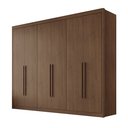 Ver imagem 3 de Guarda Roupa Casal 6 Portas 8 Gavetas Bergamo 100% MDF Marrom/Cacau