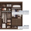 Ver mais imagens de Guarda Roupa Casal 6 Portas 8 Gavetas Bergamo 100% MDF Marrom/Cacau