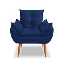 Ver imagem 3 de Kit 2 Poltrona Opala Puff Descanso para Os Pés:azul Marinho