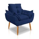 Ver imagem 2 de Kit 2 Poltrona Opala Puff Descanso para Os Pés:azul Marinho