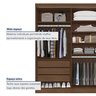Guarda Roupa Casal 4 Portas 3 Gavetas Roma - 9