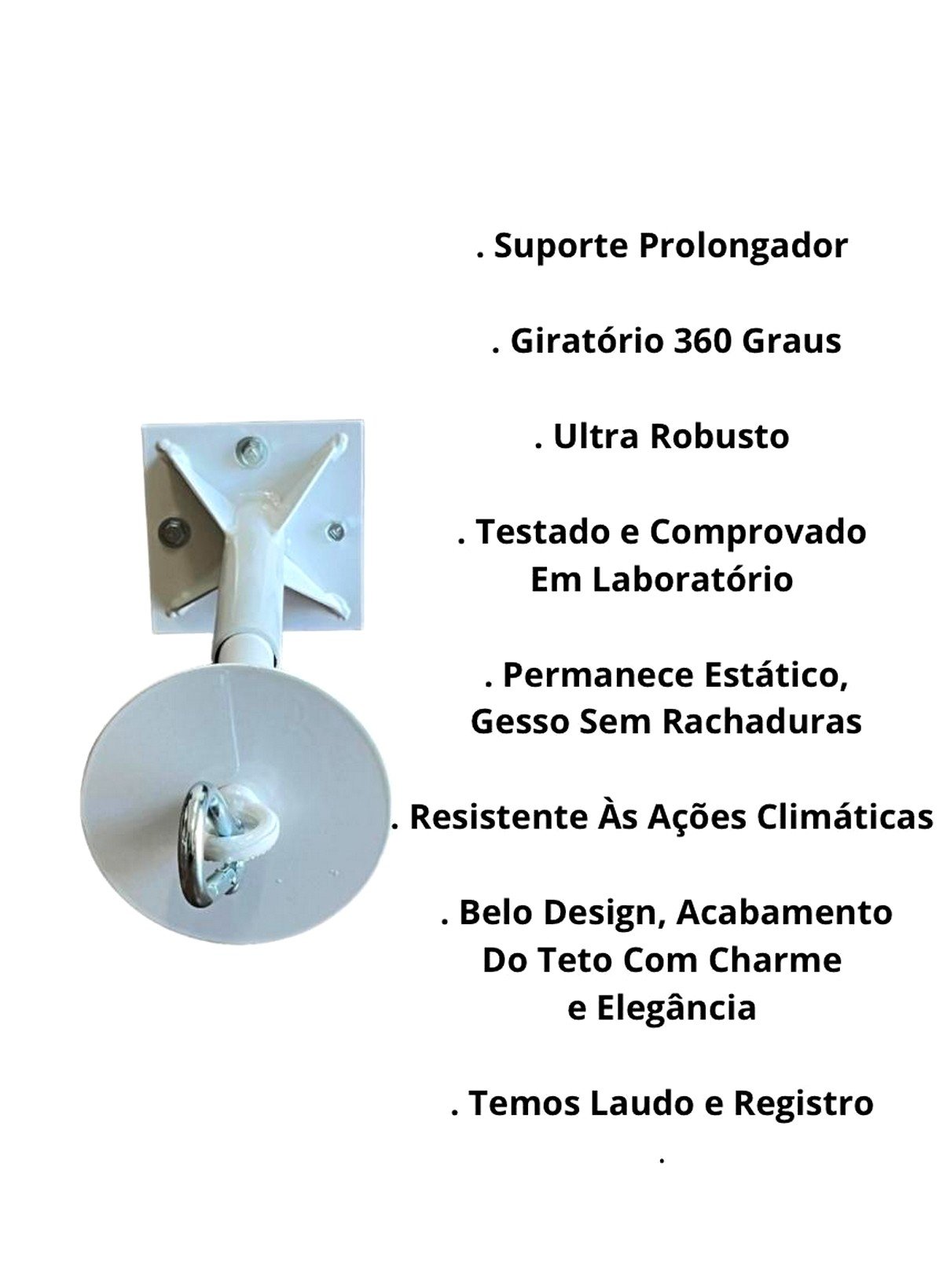 Gancho de Pendurar Balanço e Planta Teto de Gesso ou Lambri Regulagem de 15 a 25 Centímetros - 2