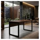 Ver imagem 6 de Mesa Escritório Pé Quadro - 1,20x0,60m - s/ Gavetas - Marsala/Preto - 25469