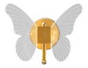Ver imagem 1 de Arandela Borboleta Dourada Cabeceira Corredor Quarto 3 Luzes Parede Bivolt