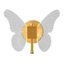 Ver imagem 1 de Arandela Borboleta Dourada Cabeceira Corredor Quarto 3 Luzes Parede Bivolt