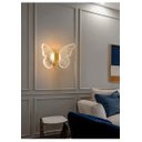 Ver imagem 7 de Arandela Borboleta Dourada Cabeceira Corredor Quarto 3 Luzes Parede Bivolt