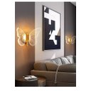 Ver imagem 2 de Arandela Borboleta Dourada Cabeceira Corredor Quarto 3 Luzes Parede Bivolt