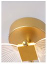 Ver imagem 3 de Arandela Borboleta Dourada Cabeceira Corredor Quarto 3 Luzes Parede Bivolt