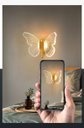 Ver imagem 4 de Arandela Borboleta Dourada Cabeceira Corredor Quarto 3 Luzes Parede Bivolt