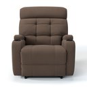 Ver imagem 2 de Poltrona do Papai Reclinável em Tecido Linho Cor Marrom Reclinação Manual - Modelo Florença