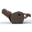 Ver imagem 5 de Poltrona do Papai Reclinável em Tecido Linho Cor Marrom Reclinação Manual - Modelo Florença