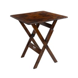 Mesa Dobrável 60x60 Cm em Madeira Maciça - Imbuia - 1