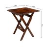 Mesa Dobrável 60x60 Cm em Madeira Maciça - Imbuia - 4