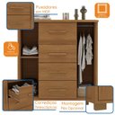 Ver imagem 6 de Cômoda 2 Portas 4 Gavetas Kyra Premium