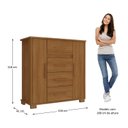 Ver imagem 5 de Cômoda 2 Portas 4 Gavetas Kyra Premium