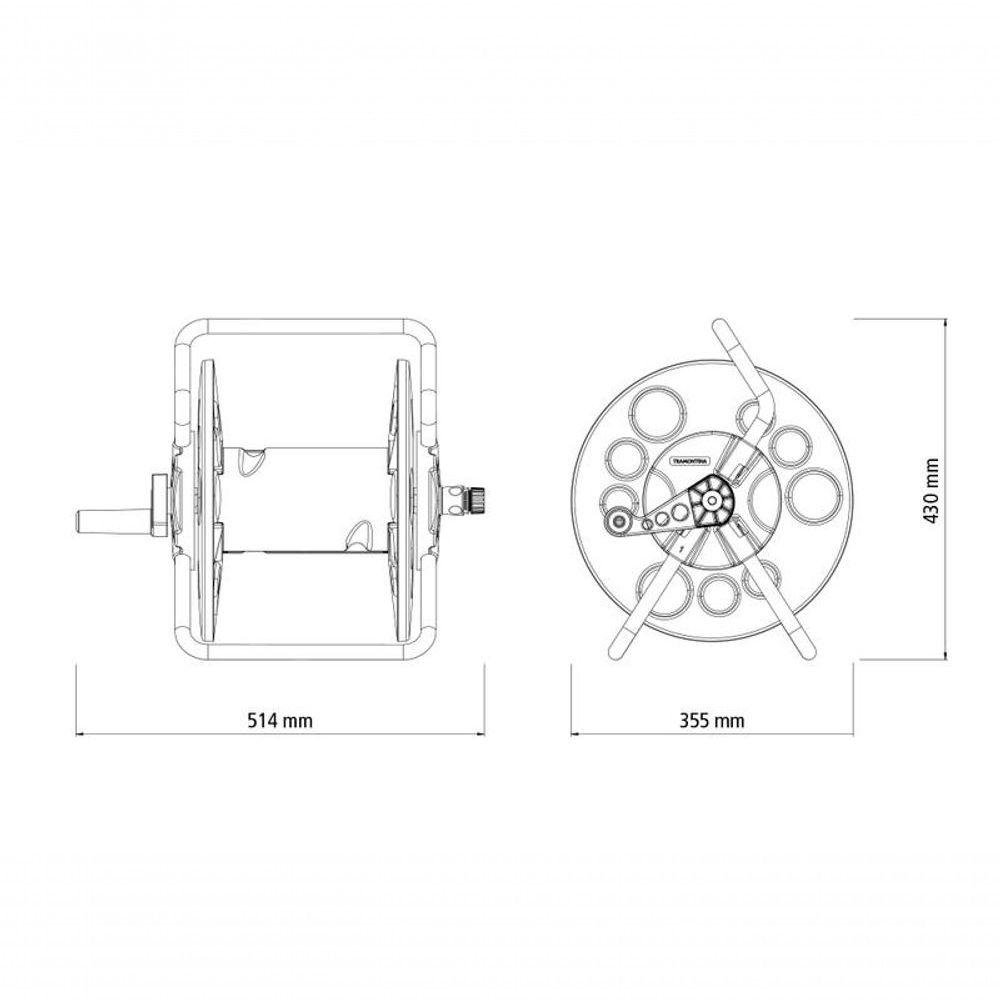 Enrolador de Mangueira até 55m 1/2 Tramontina - 7