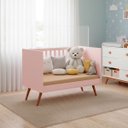 Ver imagem 2 de Berço Mini Cama Q Encanto Retrô Dois em Um em Mdf Qmovi: Freijó com Branco