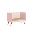 Ver imagem 4 de Berço Mini Cama Q Encanto Retrô Dois em Um em Mdf Qmovi: Freijó com Branco