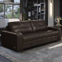 Ver imagem 1 de Sofá Decorativo 2 Lugares Turim 150cm Couro Marrom G58 - Gran Belo