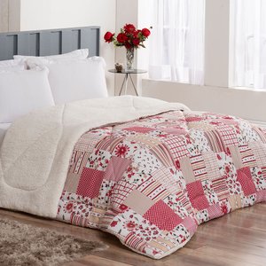 Coberdrom Casal King Winter 100% Algodão 01 Peça - Floral Vermelho