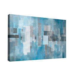 Quadro Decorativo Geométrico Abstrato Azul - 1