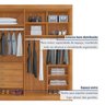 Guarda Roupa Casal 100% MDF 4 Portas e 4 Gavetas Bergamo Cinamomo - 9