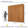 Guarda Roupa Casal MDF 4 Portas 4 Gavetas Bergamo - 5