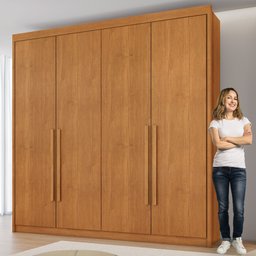 Guarda Roupa Casal 4 Portas 4 Gavetas Bergamo - 10