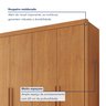 Guarda Roupa Casal MDF 4 Portas 4 Gavetas Bergamo - 11