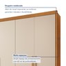 Guarda Roupa Casal MDF 4 Portas 4 Gavetas Bergamo - 8
