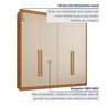 Guarda Roupa Casal MDF 4 Portas 4 Gavetas Bergamo - 9