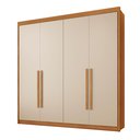 Ver imagem 3 de Guarda Roupa Casal MDF 4 Portas 4 Gavetas Bergamo