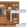 Guarda Roupa Casal MDF 4 Portas 4 Gavetas Bergamo - 12