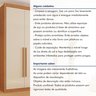 Guarda Roupa Casal 100% MDF 4 Portas e 4 Gavetas Bergamo Cinamomo/Off White - 13