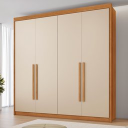 Guarda Roupa Casal MDF 4 Portas 4 Gavetas Bergamo - 2