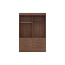 Ver imagem 5 de Guarda-Roupa Solteiro MDF 4 Portas 8 Gavetas Marselha Plus Marrom/Castanho/Off White