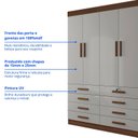 Ver imagem 7 de Guarda-roupa Solteiro Mdf 4 Portas 8 Gavetas Marselha Plus
