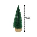 Ver imagem 4 de Jogo 2 Mini Árvore Natal Verde Base Tronco Madeira 16cm - Art Christmas