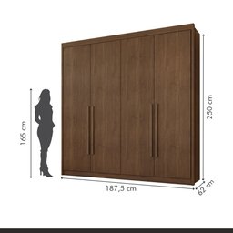 Guarda Roupa Casal 4 Portas 4 Gavetas Bergamo - 4