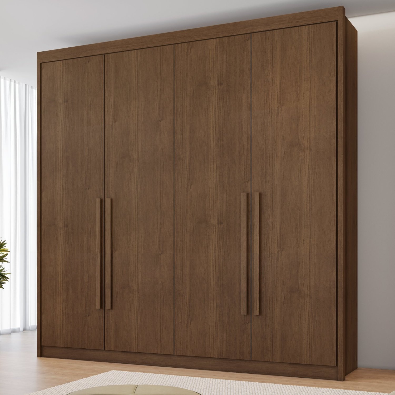 Guarda Roupa Casal 4 Portas 4 Gavetas Bergamo