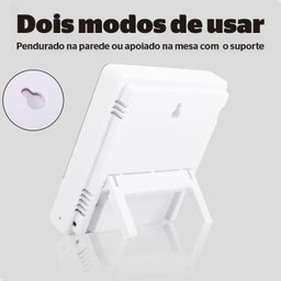 Relógio Termômetro Digital Lcd Termo Higrômetro Lorben Alarme Medidor de Temperatura Umidade - 4