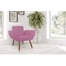 Poltrona Decorativa Flora Suede Rosa - Quarto, Penteadeira - 3