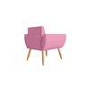 Poltrona Decorativa Flora Suede Rosa - Quarto, Penteadeira - 2