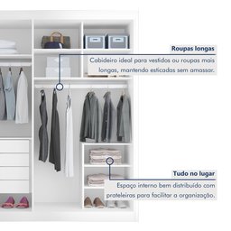 Guarda Roupa Casal MDF 4 Portas 4 Gavetas Bergamo - 11